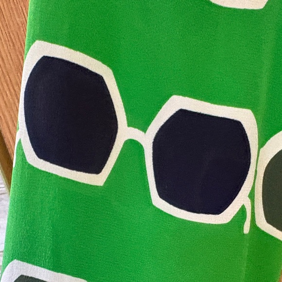 Trina Turk silk sunglasses print Midi Dress - Picture 5 of 9